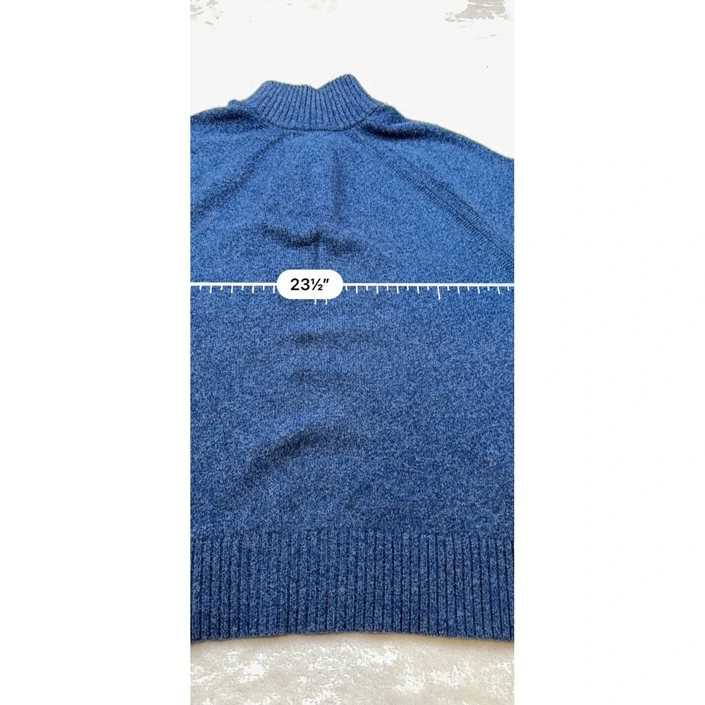 Banana Republic XL Merino Wool Blend Quarter Button‎ Mock Neck Sweater Men's